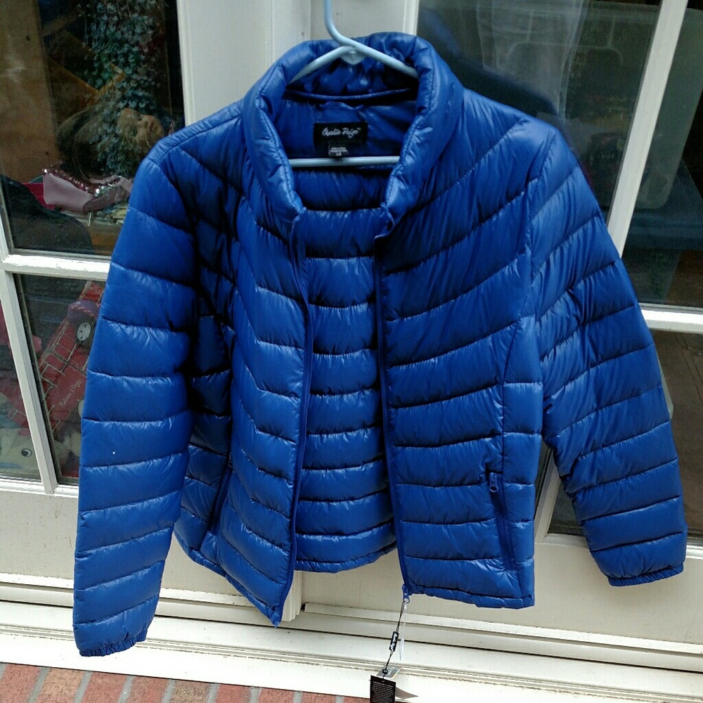 Charlie Paige Royal Blue Ultra-Light Down Jacket